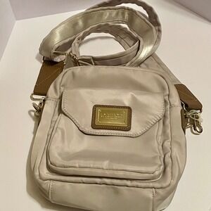 Laundry By Shell Segul Crossbody Purse Neutral Beige Color w/ Gold-Tone Hardware